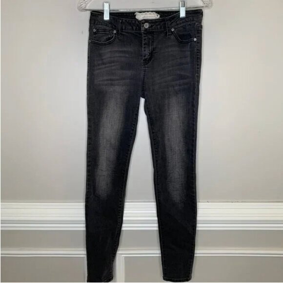 Altar'd State Jeans Women's 28 / 7 Skinny Mid Rise Charcoal Wash Gray Stretch - Picture 1 of 6